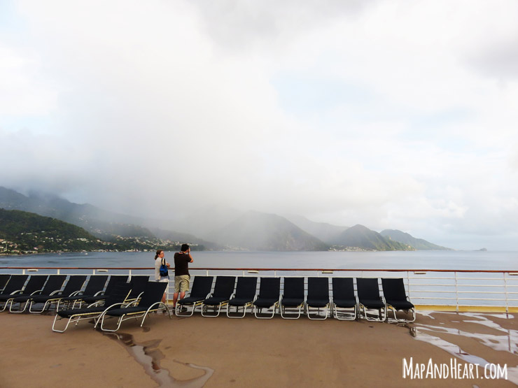 Views of Dominica from cruise ship