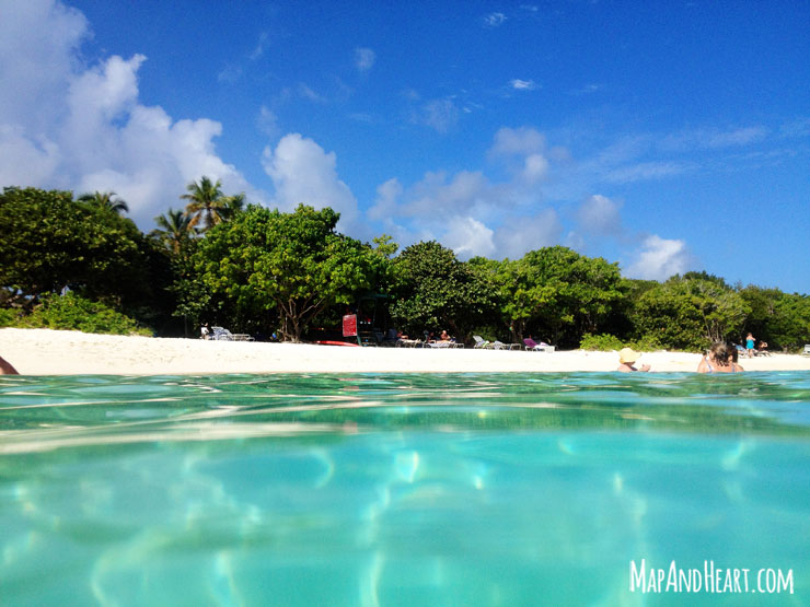 Lindquist Beach (Smith Bay Park), St. Thomas - view from water