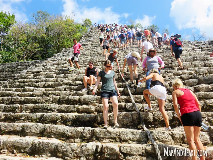 Climbing Coba Ruins - Mexico