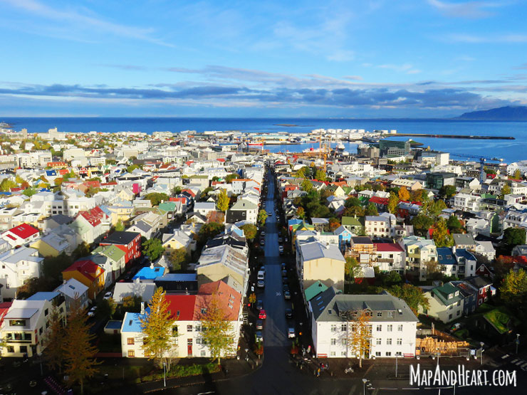 View of Reykjavik, Iceland from Hallgrimskirkja